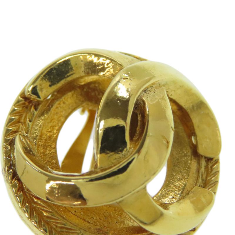 Chanel Coco Mark Earrings Metal Ladies