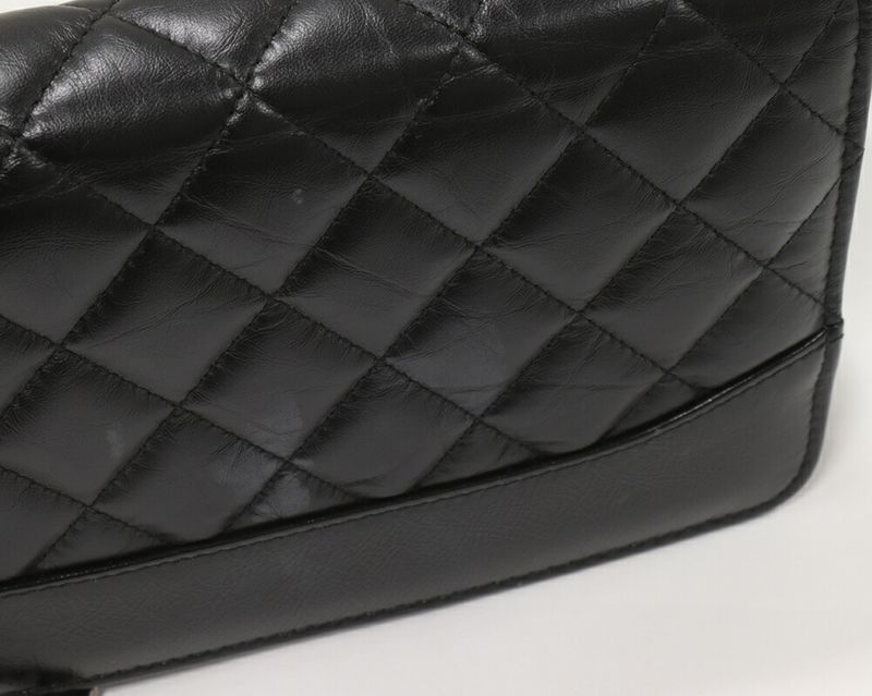 Chanel Chain Shoulder Bag Shoulder Wallet Gabrielle Chain Wallet Calf Black