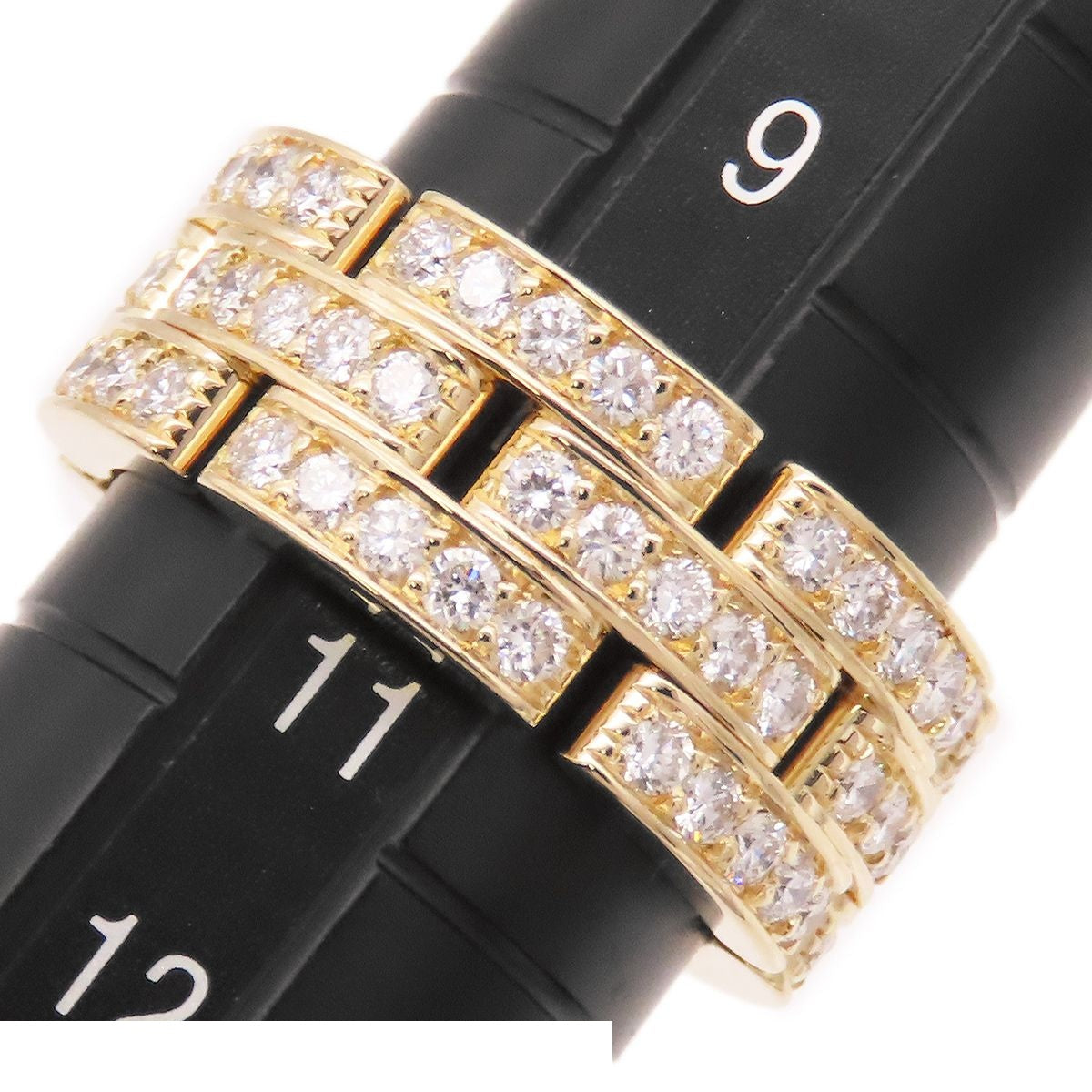 Cartier Maillon Panthere Ring Yellow Gold 18k Diamond Pave — view 8