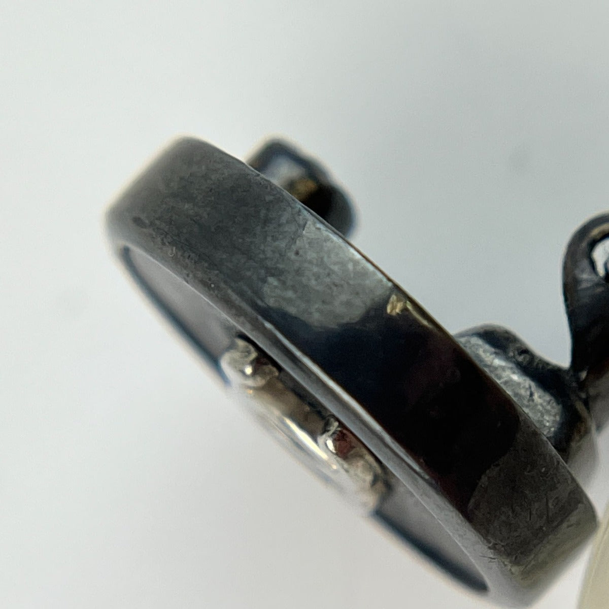 Chanel CC Logo Earrings Black Vintage — view 6