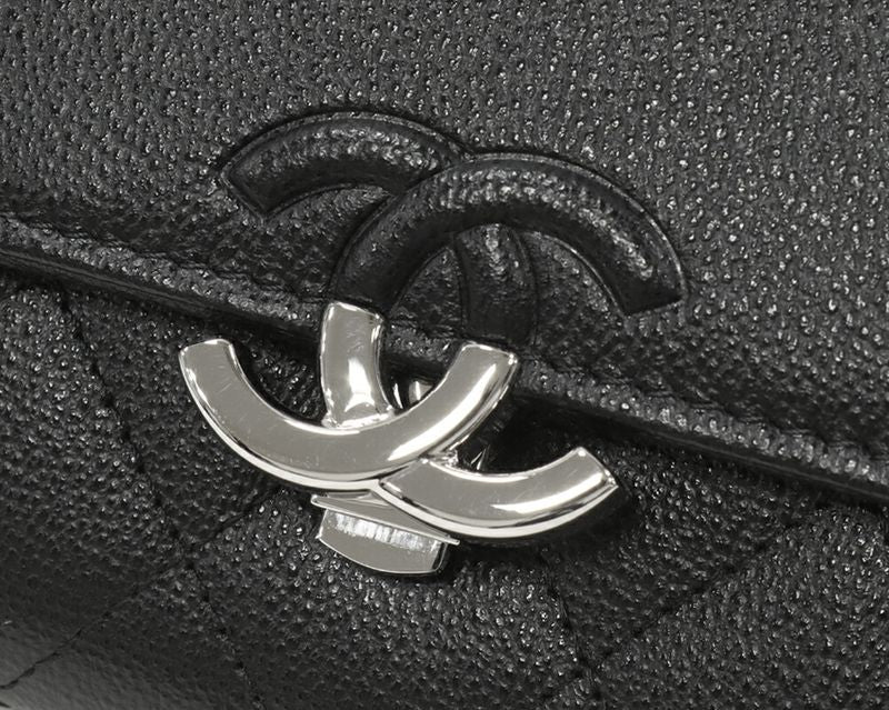 Chanel Trifold Wallet With Coin Purse Coco Mark Small Flap Wallet In Soft