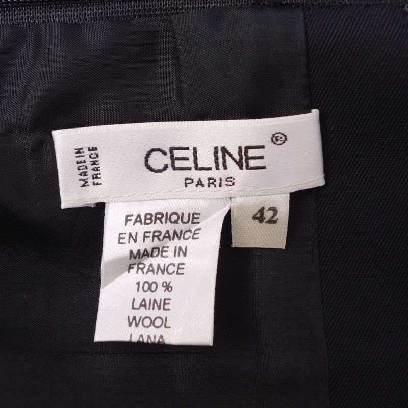 Vintage Celine Skirt Tight Skirt Knee-length None Circle Logo Wool Bottoms