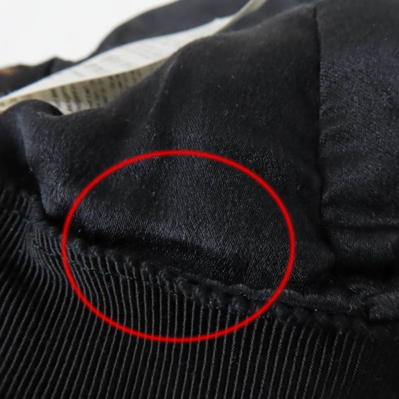 Fendi Fxq632 100% Silk Lined FF Logo Zucca Pattern Mouton Hat Brown Black M