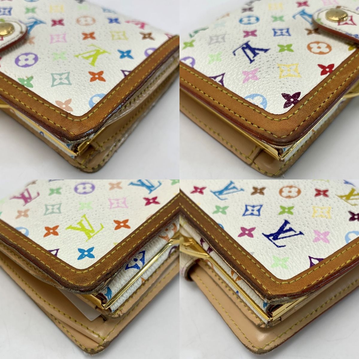 Louis Vuitton Monogram Multicolor Portomone Viennese M92987 Bronze Fold