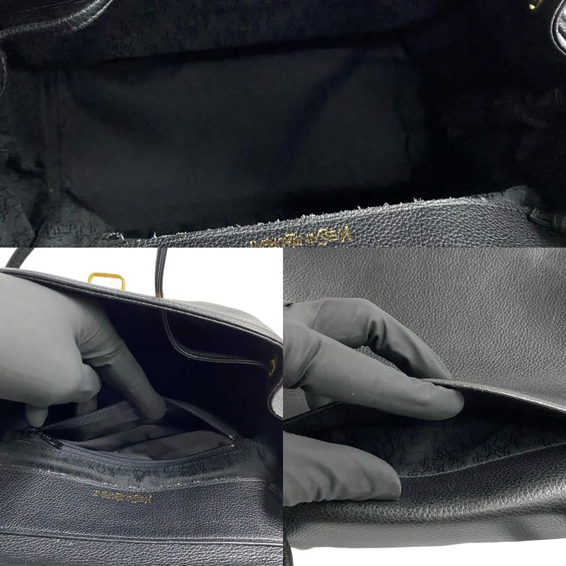 Yves Saint Laurent Vintage Logo Hardware Cutout Leather