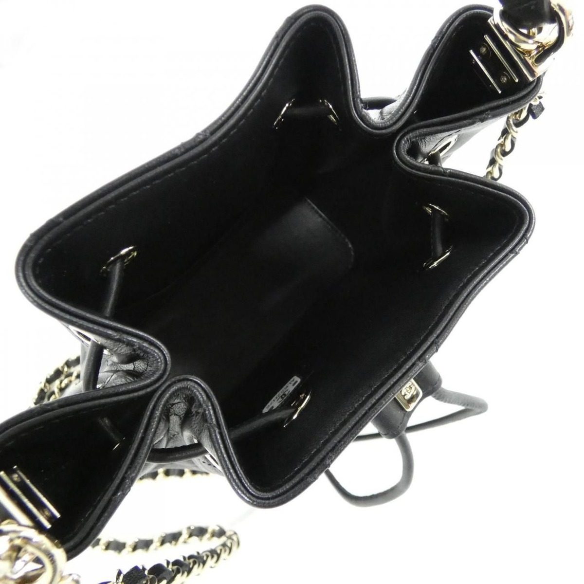 Chanel Bag Handbag Gold — view 8