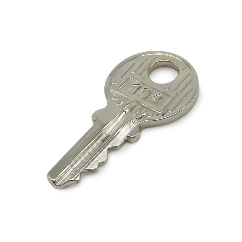 Hermes Cadenas Padlock No104 Key Keyed Metal Silver