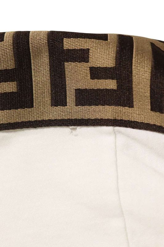 Fendi Faf114 ADHA Zucca Pattern Cropped T-shirt Women's M