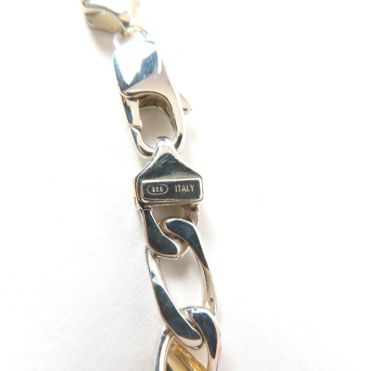Tiffany & Co Vintage 925 750 Figaro Chain Bracelet Silver Gold Weight — view 7