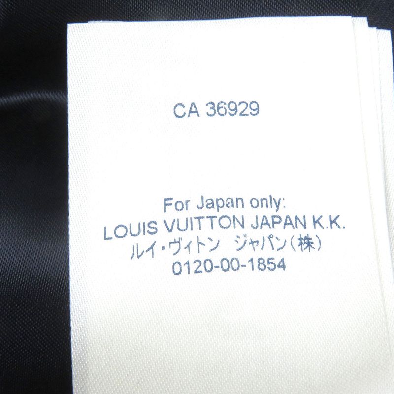 Louis Vuitton 100% Wool LV Icon Motif Zip Hoodie Blouson Navy 46 Made In Italy