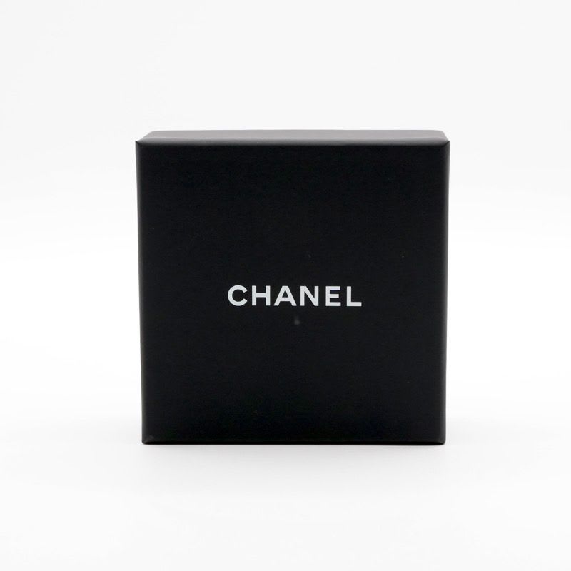 Chanel Earrings Gold Black Pink Coco Mark Hoop
