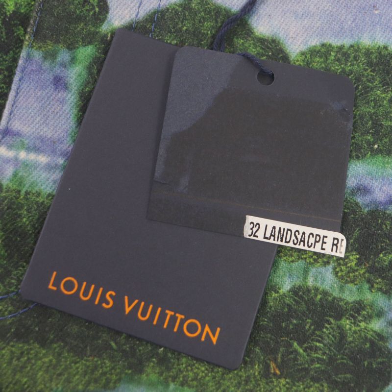 Louis Vuitton 22SS 1a9stj Amen Break Landscape Graphic Denim Pants Multi 32