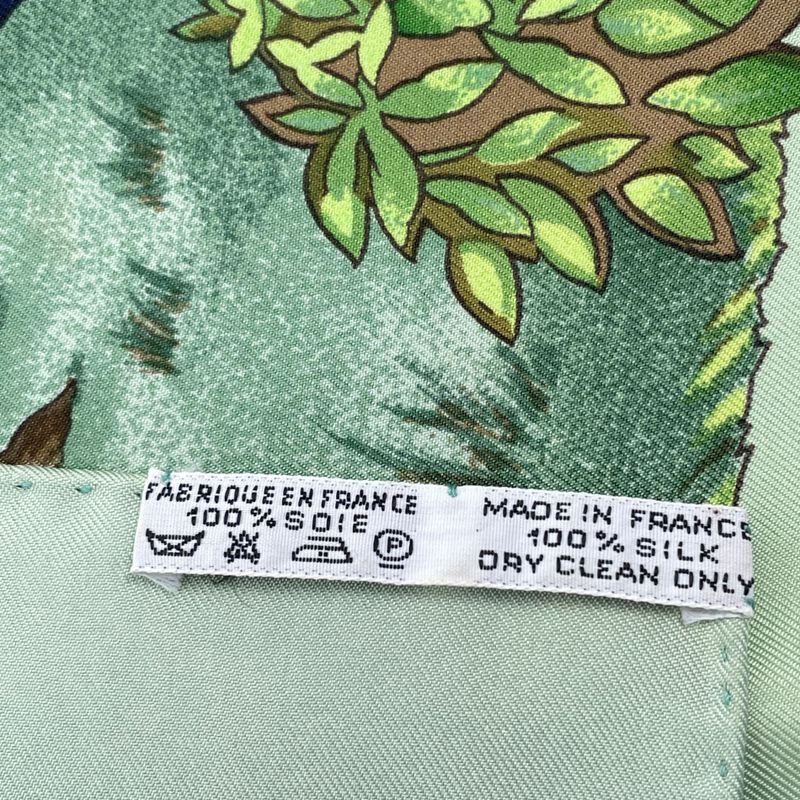 Hermes Carre 90 Sichuan Silk Scarf Green