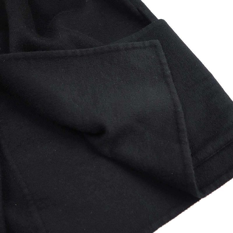 Hermes by Martin Margiela Period Double Face Cashmere Reversible Coat Black 36