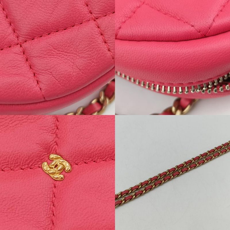 CHANEL charm Round Pink Ramskin A8162026890476
