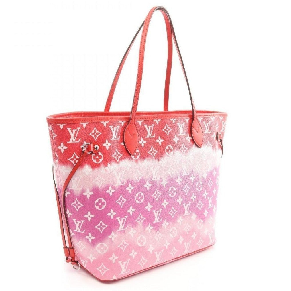 Louis Vuitton Neverfull Monogram Escale MM Tote Shoulder Bag Rouge Red