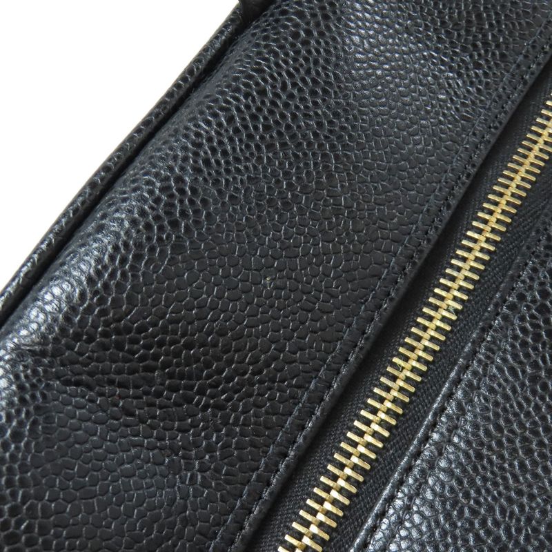 Chanel Matelasse Coco Mark Gold Hardware Boston Bag Grained Calfskin Women