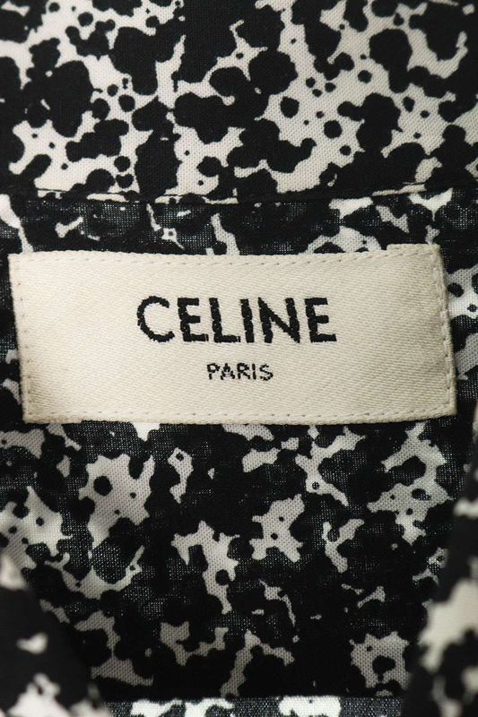 Celine 19AW 2c028371f Viscose Classic Marble Long Sleeve Shirt Men 39