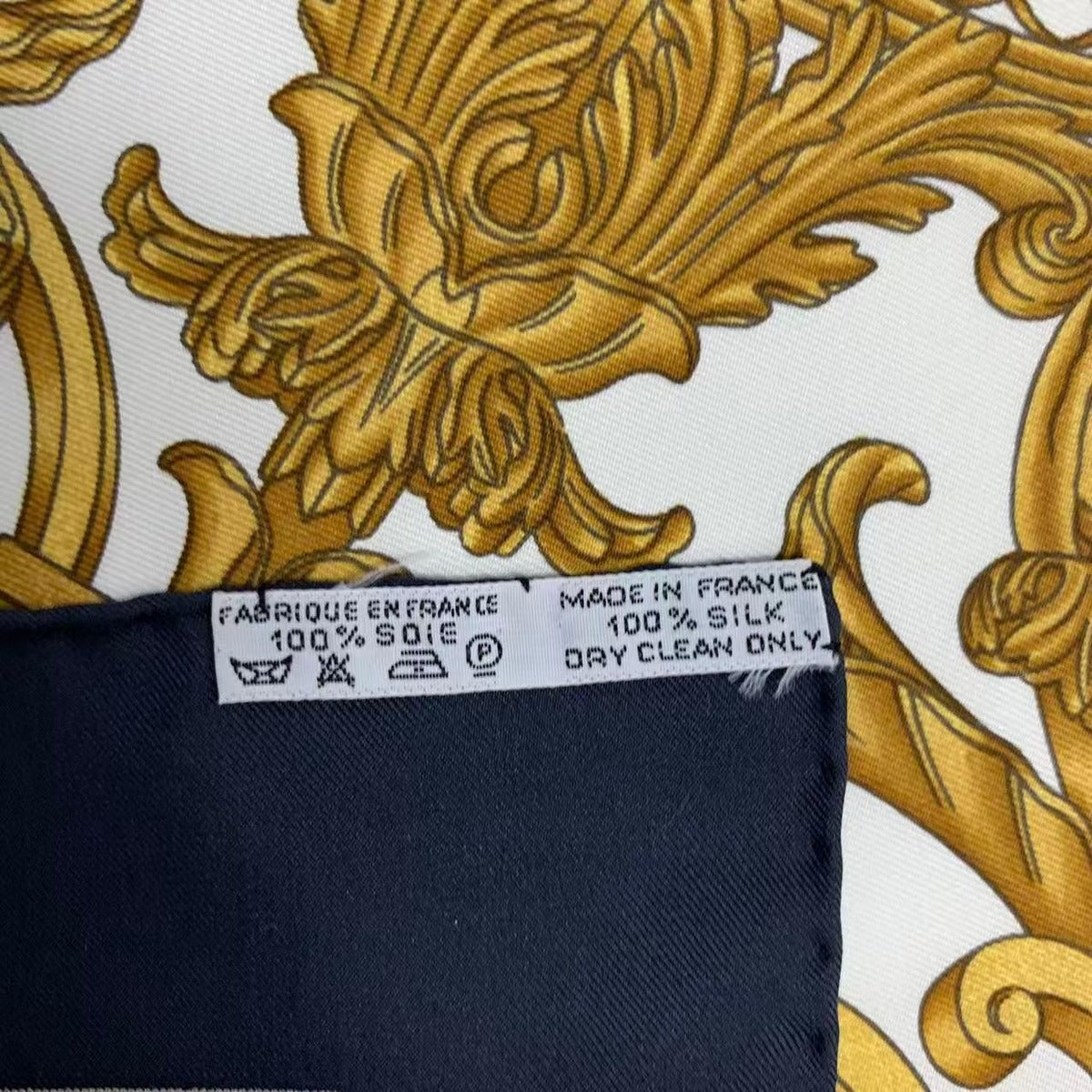 Hermes Scarf Carre 90 les Tuileries Jardin Des Bandana Silk Navy — view 8