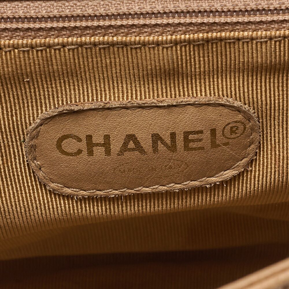 Chanel Backpack Caviar Skin Triple Coco Turnlock Beige Gold Hardware Women's