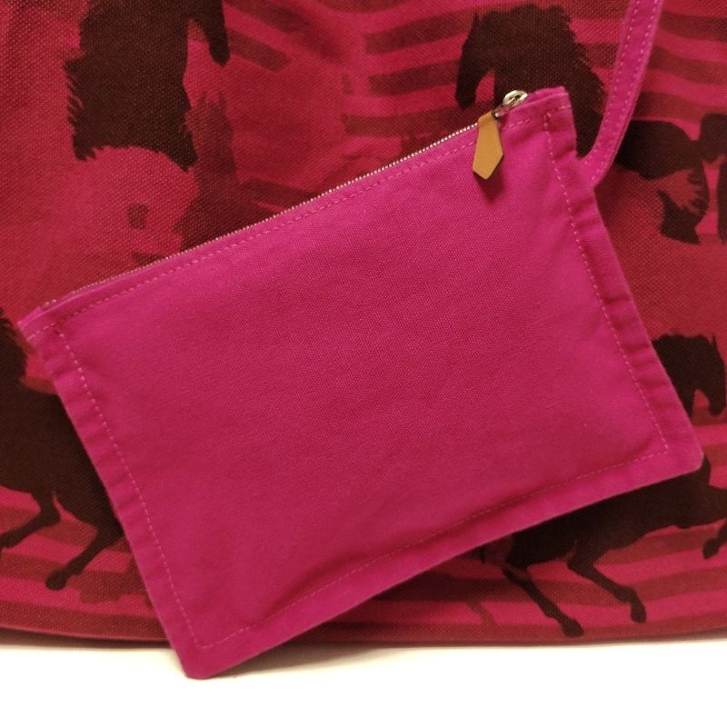 Hermes Tote Bag Chevaux En Camouflage Pink And Dark Brown