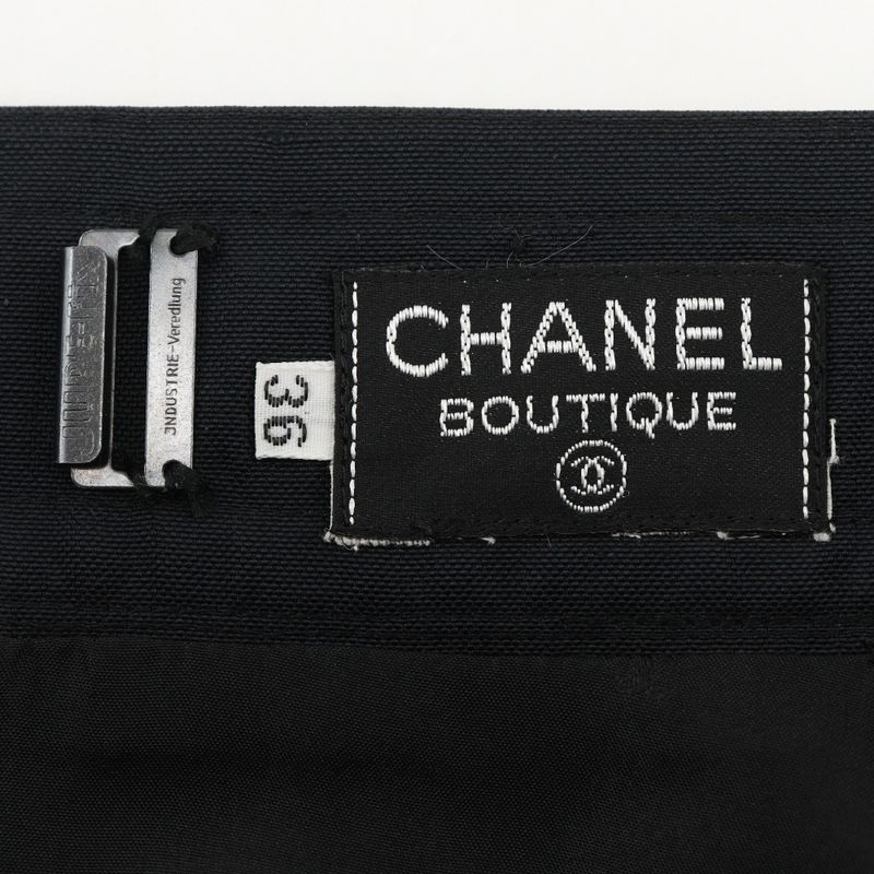 Chanel Cotton Black Women's Skirt