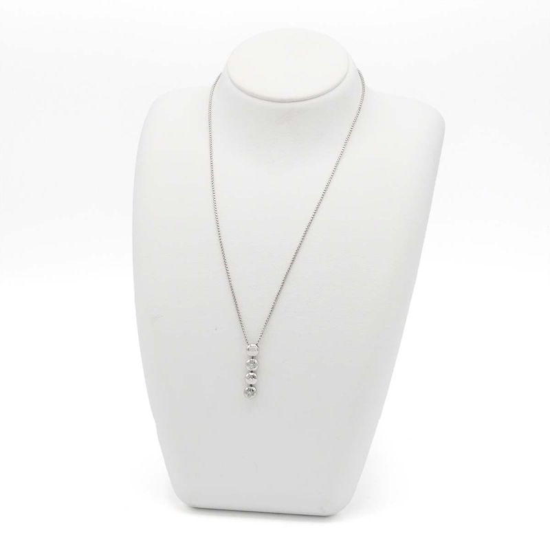 Finished Celine Necklace Pt850/900 Diamond D0.20 Ruby R0.02 Approx 12.4g