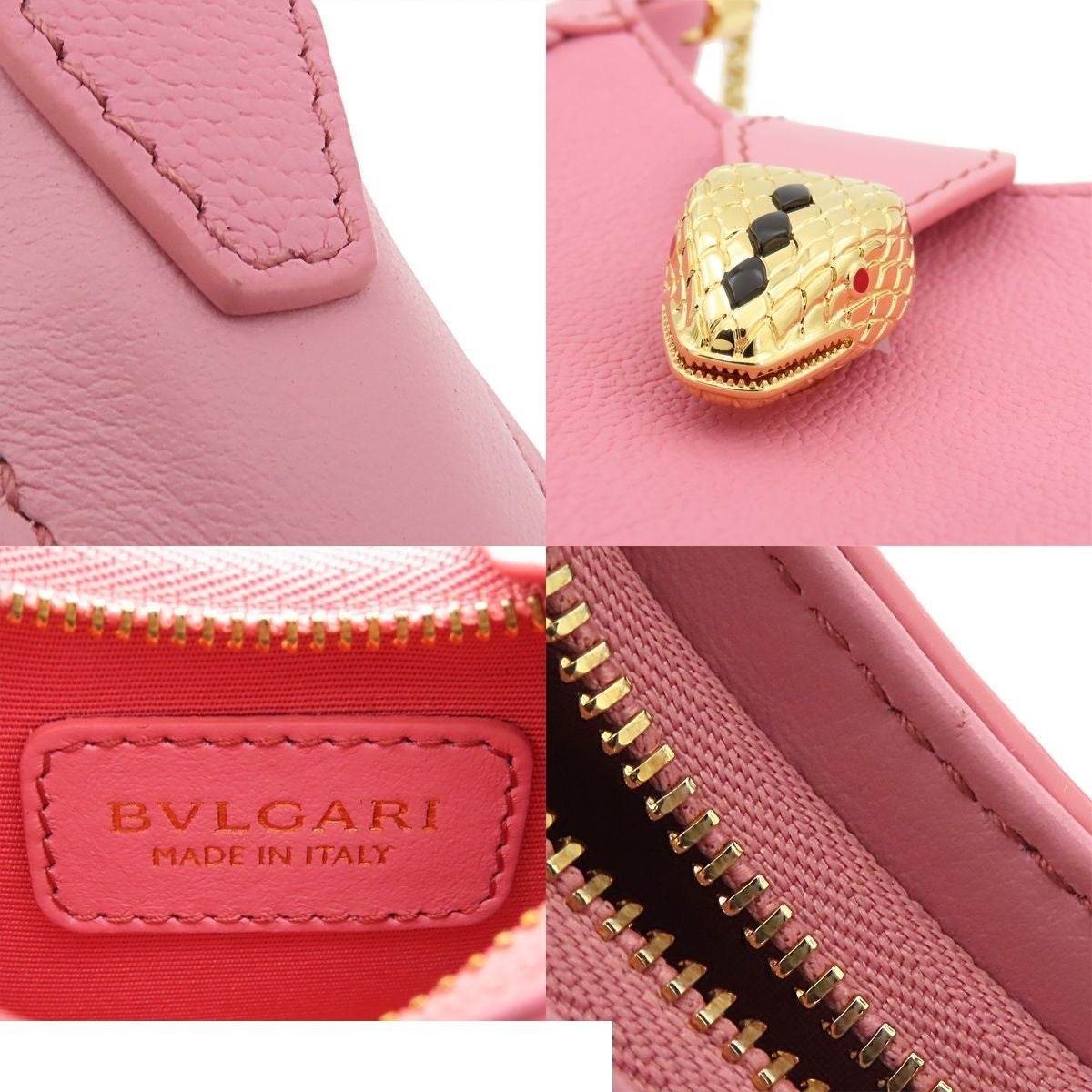 Bvlgari Serpenti Ellipse Mini Pink Gold Leather Micro Shoulder Bag — view 8