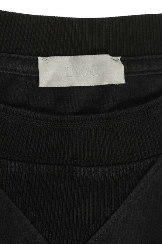 Dior 22AW 243j685a0677 Rose Embroidery Relaxed Fit T-shirt Men's XL