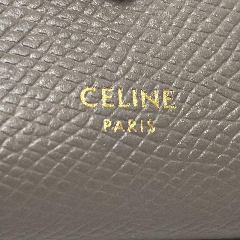 Celine Bifold Wallet Small Strap Wallet 10h263bru10pi Gray-beige And Light Blue