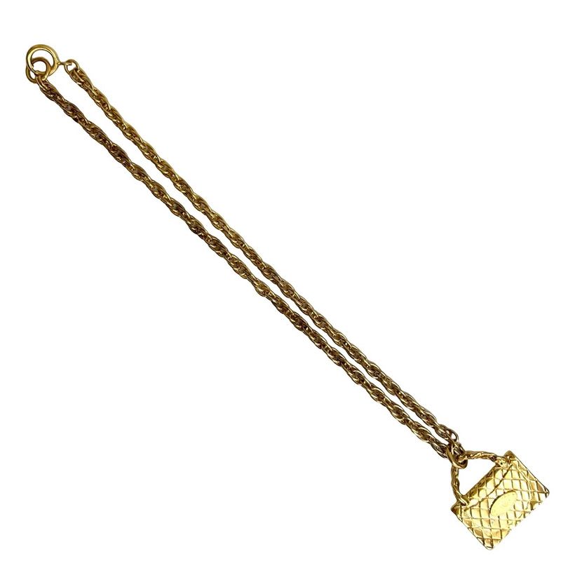 Chanel Chanel Quilted Bag Motif GP Chain Necklace Pendant Accessory 95P