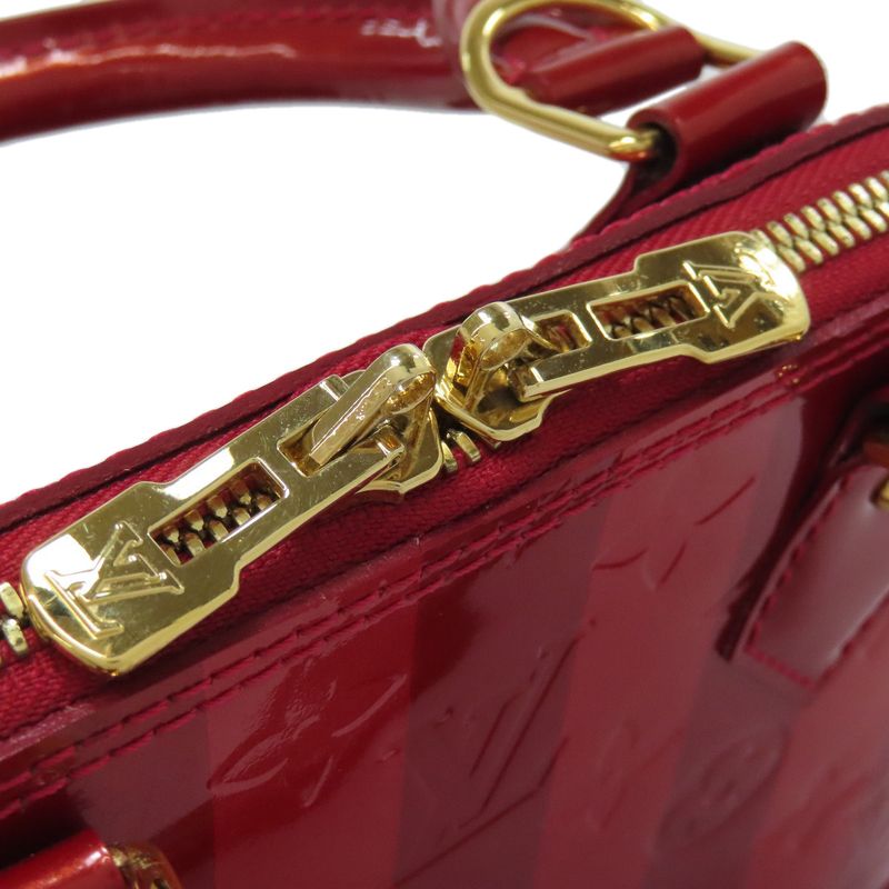 Louis Vuitton M91593 Alma BB Rayures Handbag Vernis Women