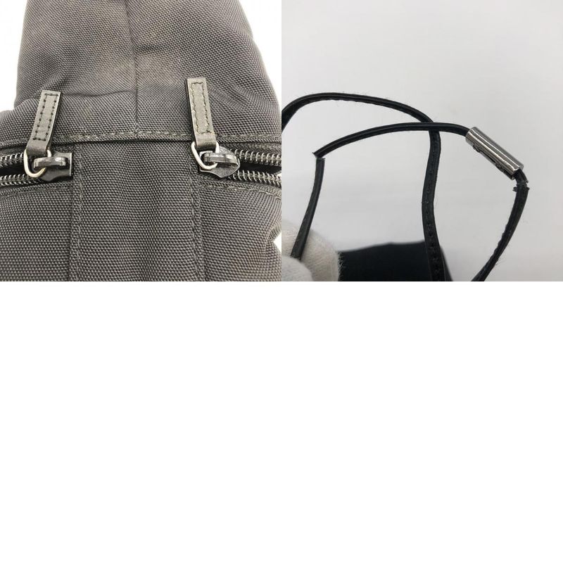 Gucci 039 1054 Drawstring Pouch Small Bag Nylon Canvas Black Ladies Men Fashion