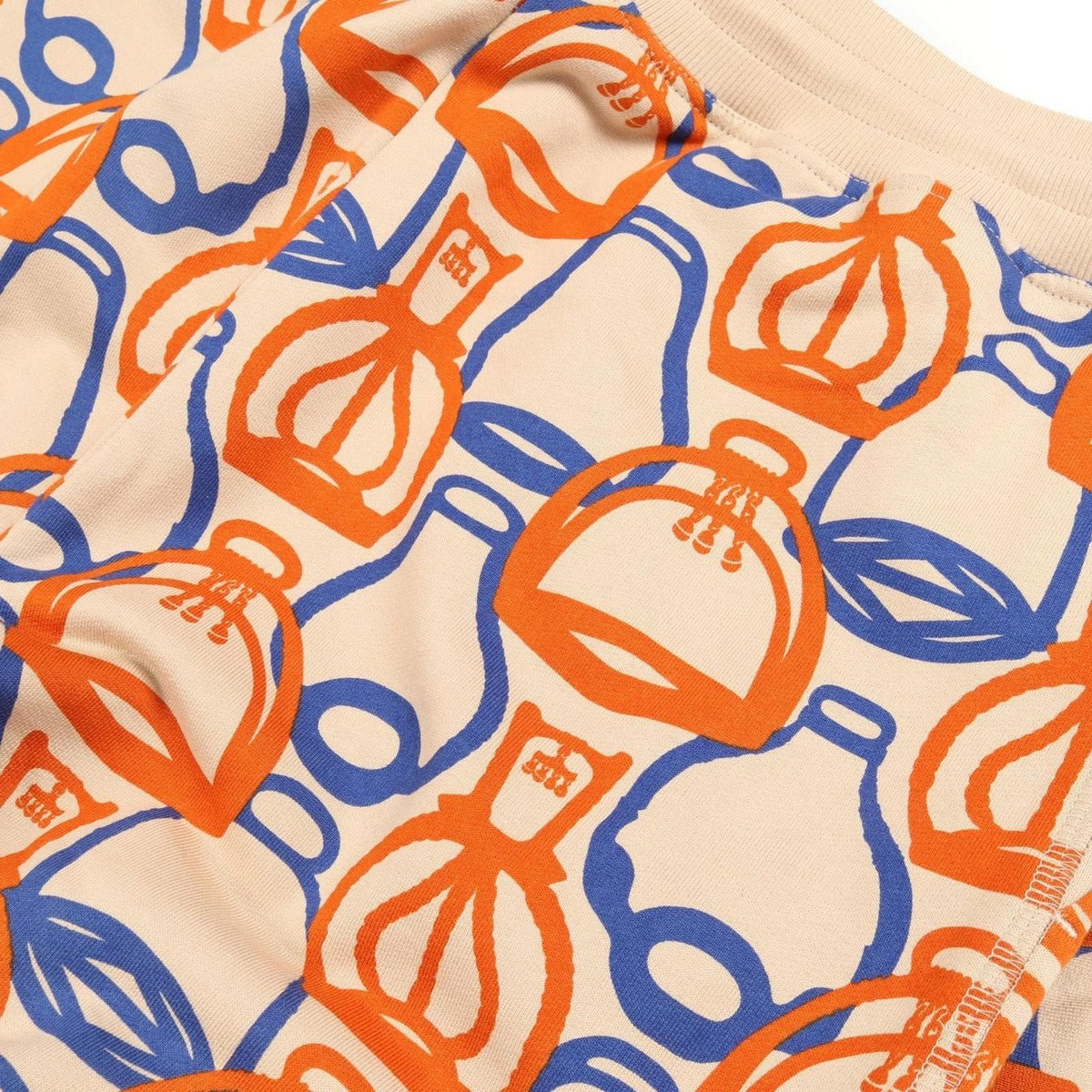 Hermes Pants Fantaisie D'etriers 3 E4400 di Beige Orange Blue Cotton Jogging — view 6
