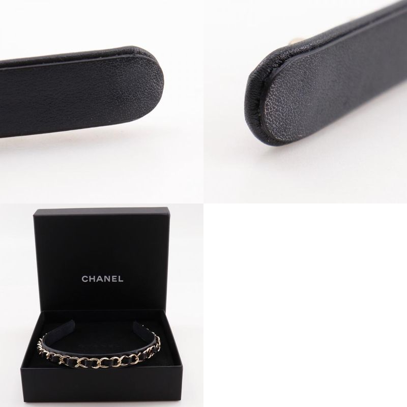 Chanel Catsuit Coco Mark Chain Lambskin Black/silver Women's Other Accessories