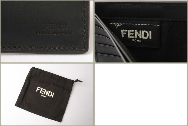 Fendi Wallet Fendi Fold Wallet Billfold 7m0169 Vocabulary Strawberry Black