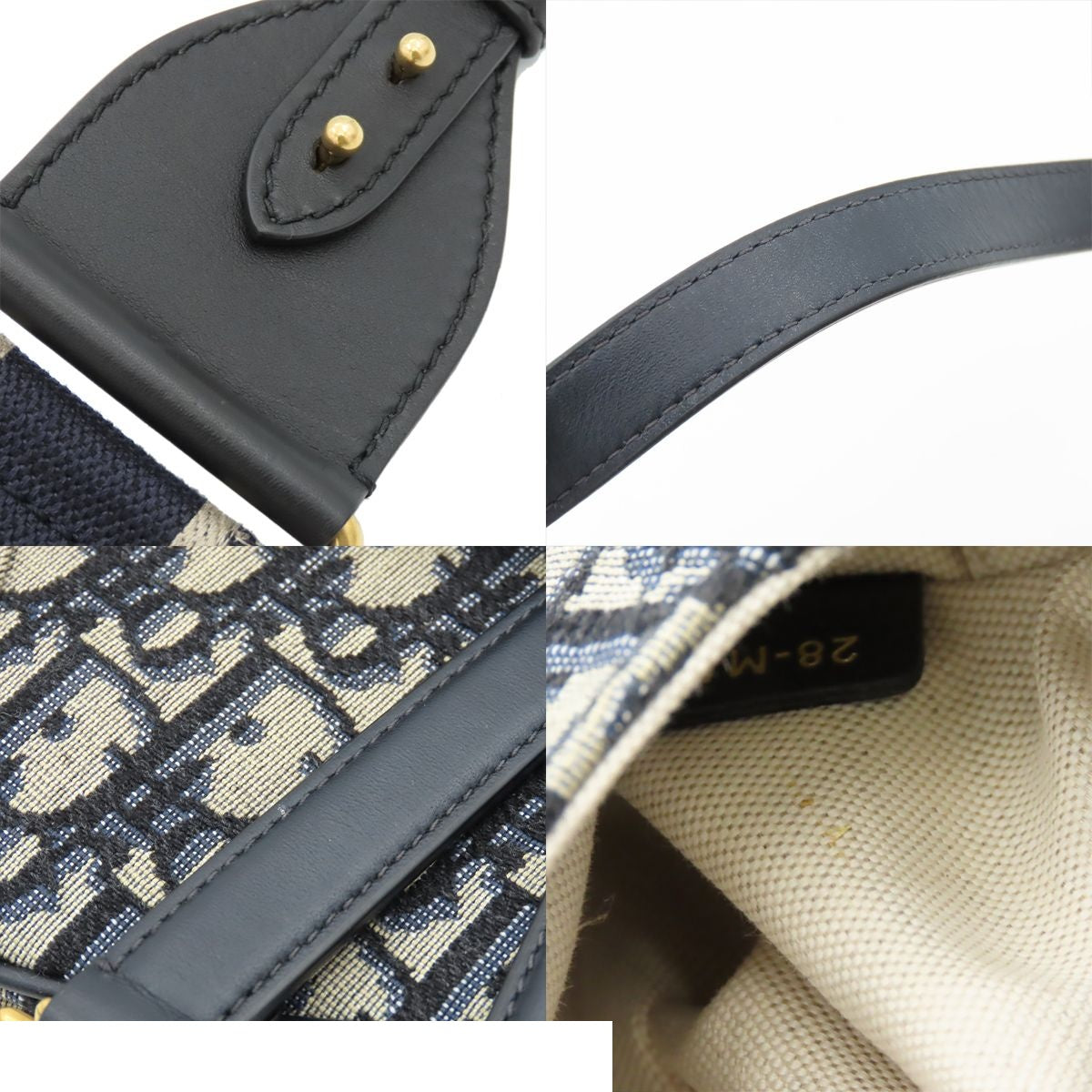 Dior Saddle Bag Blue Cotton Calfskin Oblique Jacquard CD Signature 2-Way — view 8