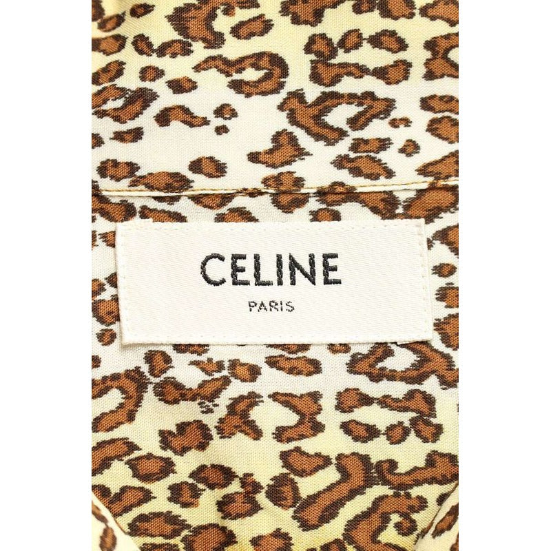 Celine 2 U Leopard All Over Rayon Short Sleeve Shirt Men 39 — view 3