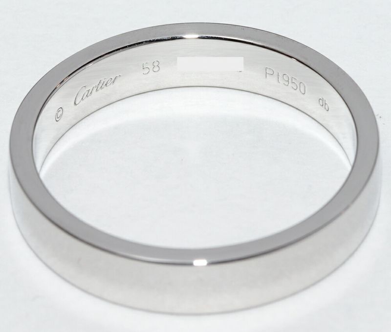 Cartier Ring Pt950 C De Cartier Ring Engraved Ring Width 4mm (016in) B40981