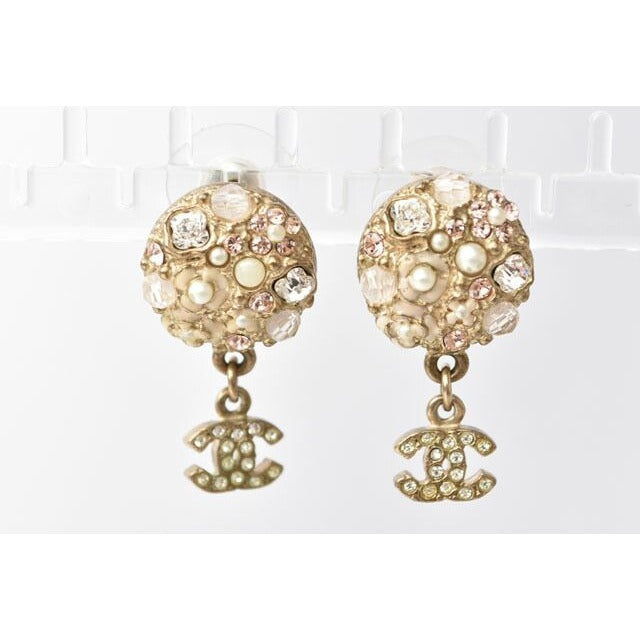 Chanel Circle Pearl Motif Logo Rhinestone — view 6