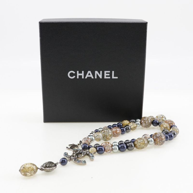 Chanel Coco Mark Metal X Faux Pearl X Rhinestone Multicolor 06P Ladies 147g