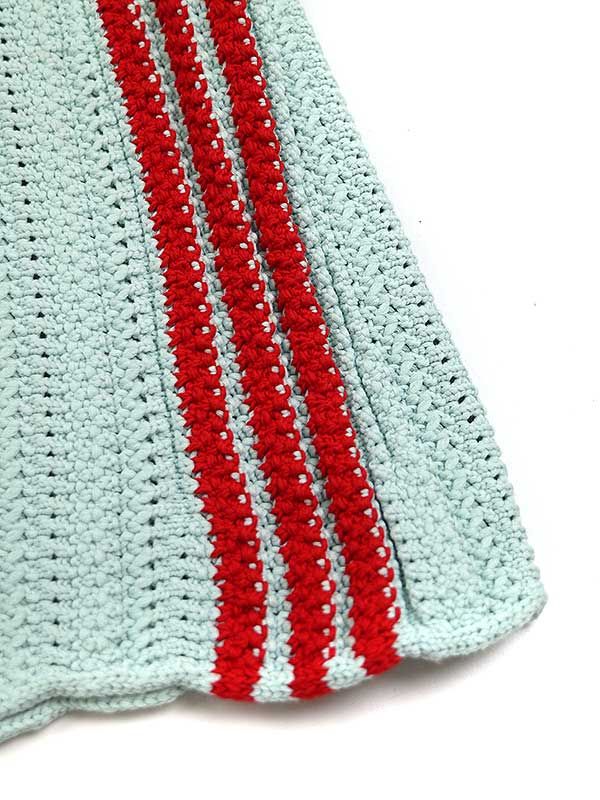 Gucci×adidas 3-Line Logo Low Gauge Knit Skirt Blue XS