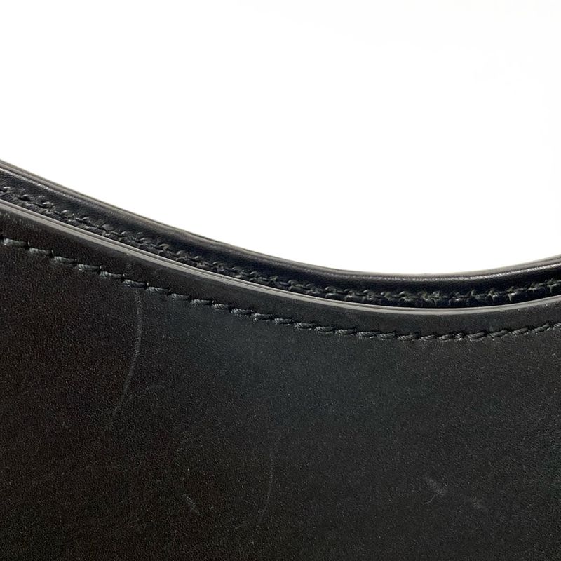 Gucci Shoulder Bag GG Pattern 106250 Black Leather