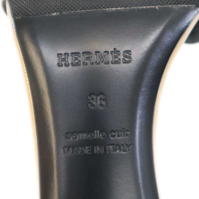 Hermes Joy 70 Joy Ankle Strap Sandals Bl2421207 Gold Tone 36