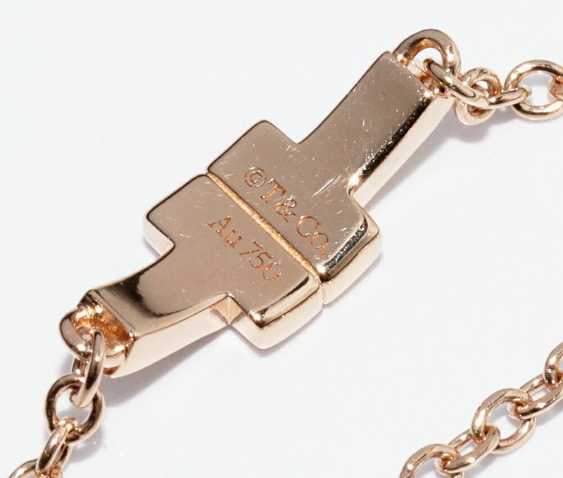 Tiffany & Co Ring 18K Pink Gold TTWO Chain Ring