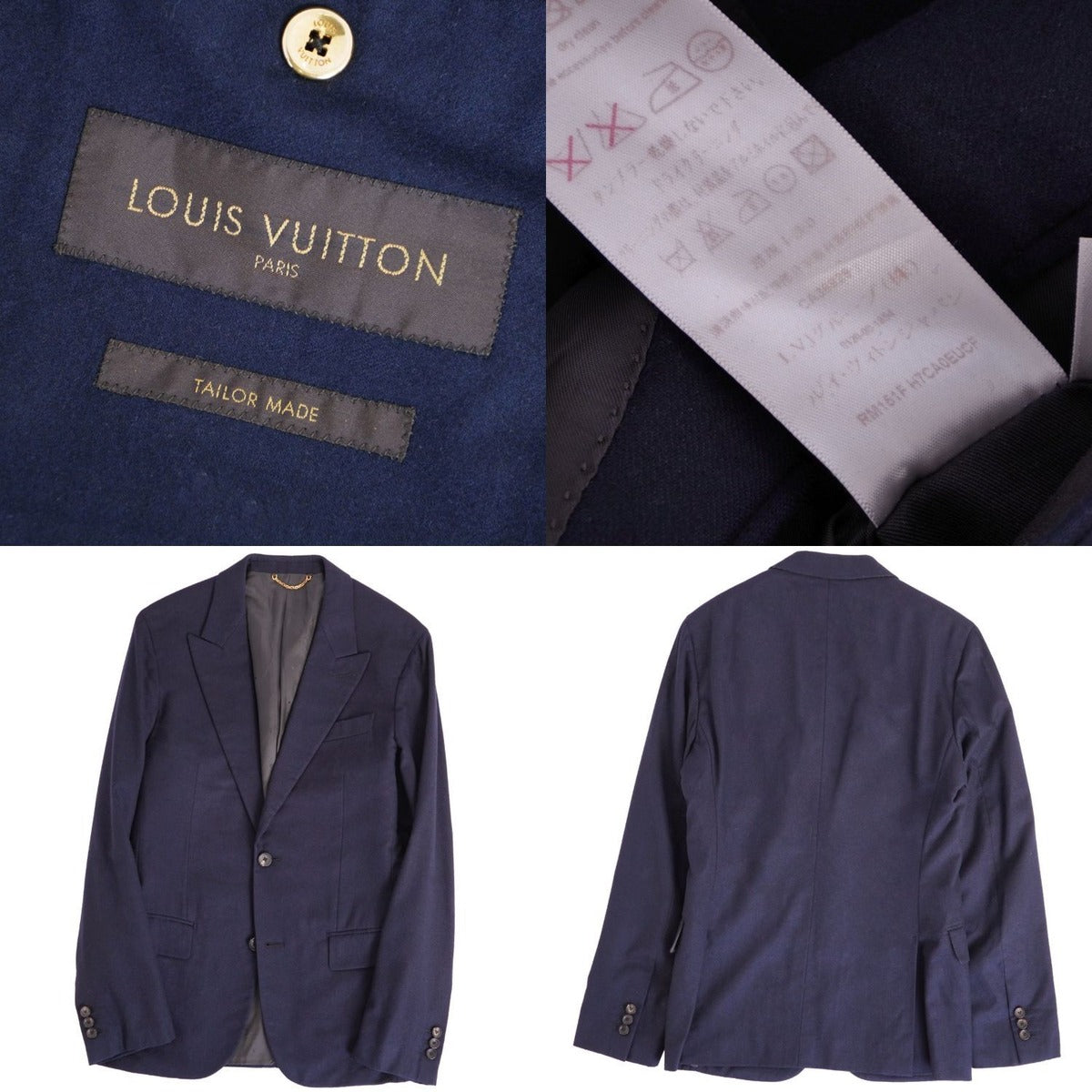 Louis Vuitton Tailored Jacket Black Leather — view 7