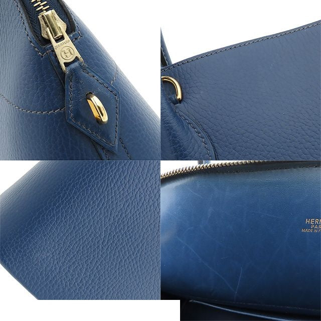 Hermes Bolide 35 Blue Gold Ardennes 2-Way Shoulder Bag — view 8