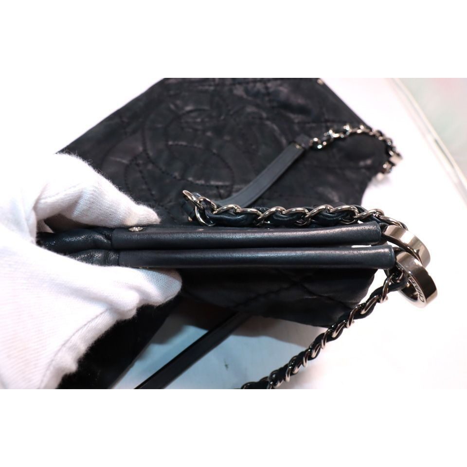 Chanel Bicolor Leather Chain Shoulder Bag — view 9