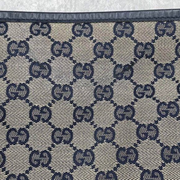 Gucci GG Supreme Ophidia Sherry Line Crossbody Bag Web Canvas Navy Tan