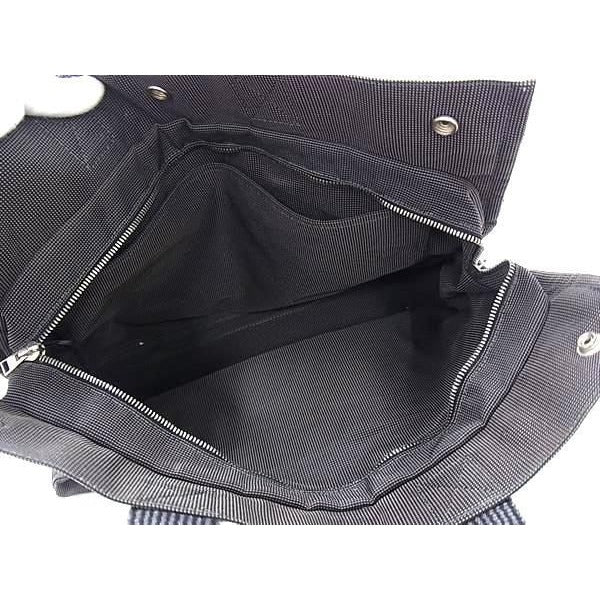 Hermes Tote Her Line MM Gray Silver Hardware Canvas — view 6